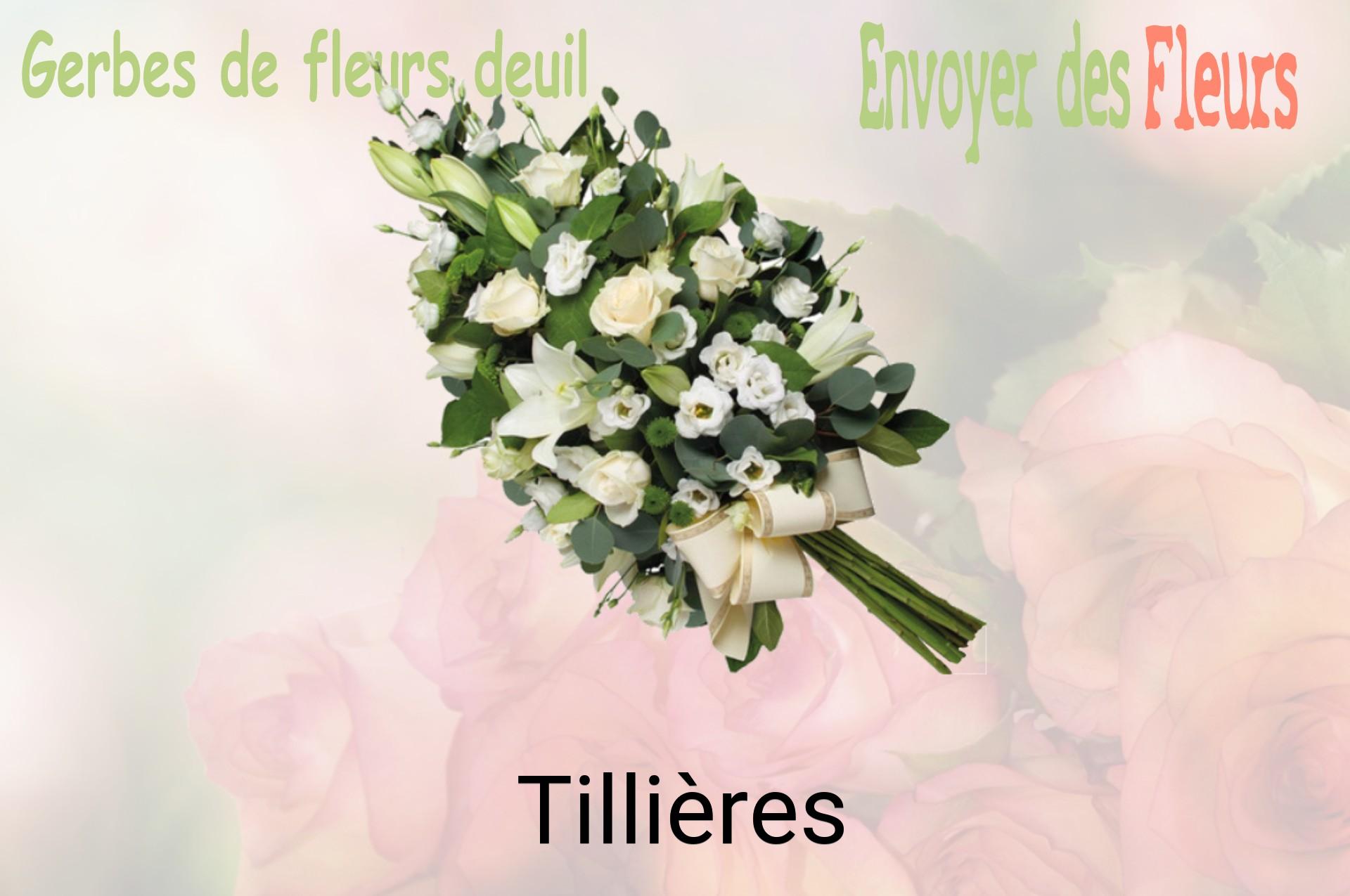 Gerbe de fleurs de deuil livrée à Tillières